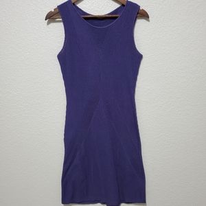 Peruvian Connection knit sleeveless dress purple ribbed